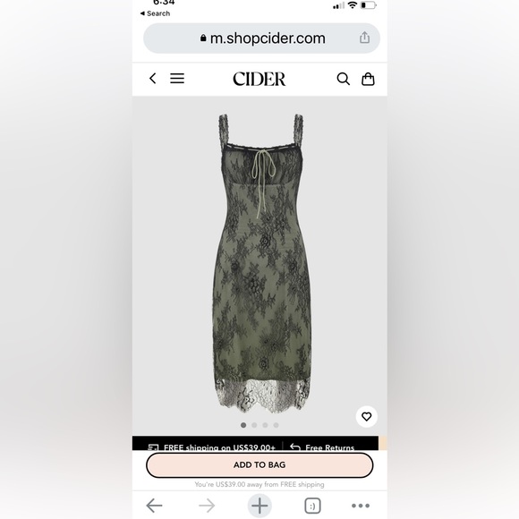 Cider | Dresses | Lace Knotfront Dress | Poshmark